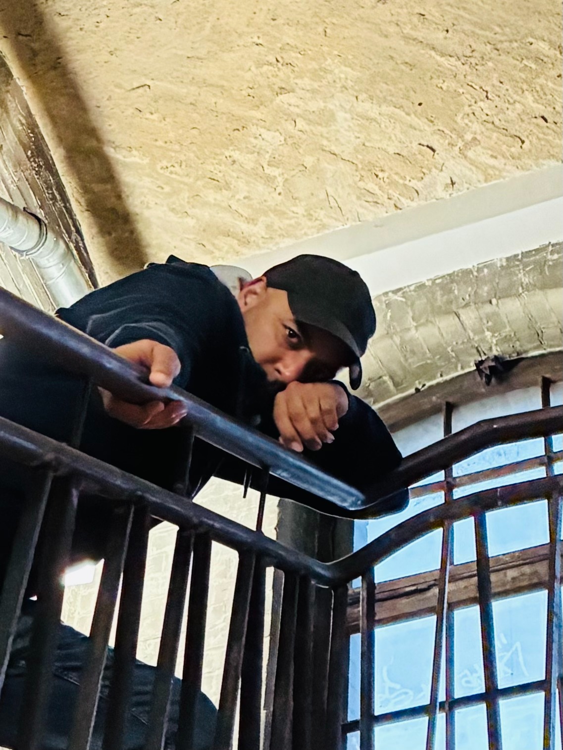 SHOLINGER on stairs